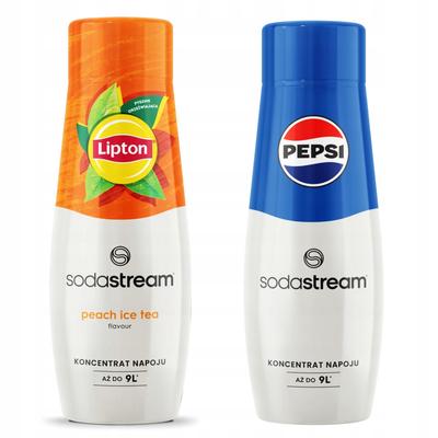 2x Lipton Ice Tea Peach Sodastream Syrup + Pepsi for Soda Maker