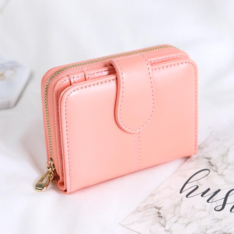 

2024 New Women s Mini Japanese & Korean Style Coin Purse - Small, Simple, and Chic Wallet розовый