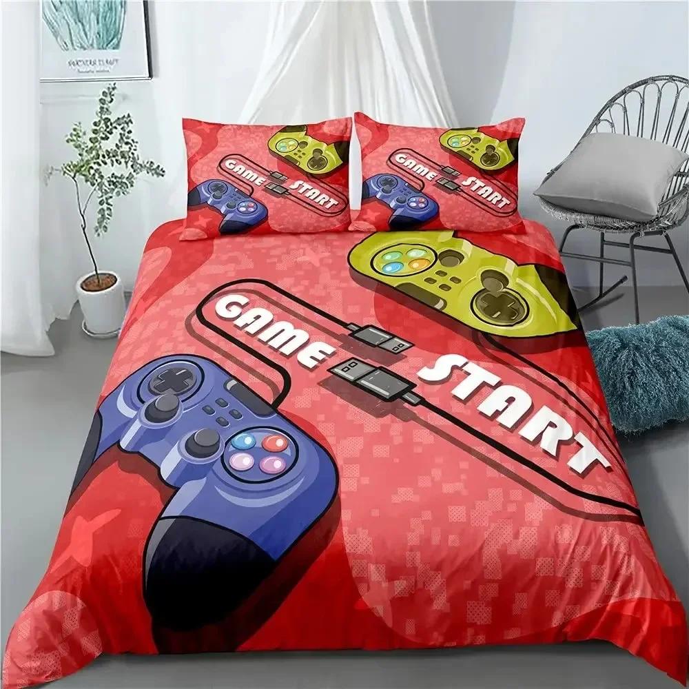 

Пододеяльник для геймпада для подростков, современный игровой чехол, комплект постельного белья для видеоигр, игровой джойстик, полиэстеровый чехол для пододеяльника 70x133cm 2pcs