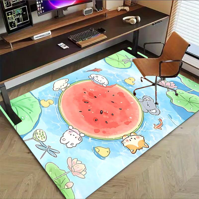 1PC Watermelon Lake Carpet Ultra Soft, Thick & Absorbent, Non Slip Machine Washable Mat for Entryway