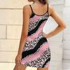 Summer New Flowers, Butterflies, and Thermal Geometry  Patterns  Print Sleeveless Bodycon Dress with Pockets Sexy Slim Fit Elegant Party Dress