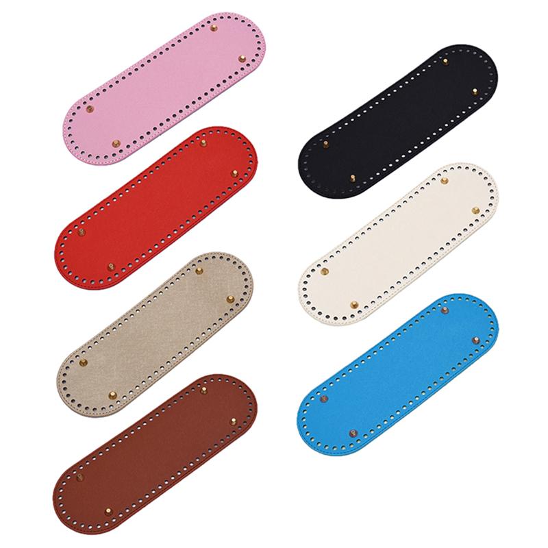 30*10Cm Oválné Dno Pro Pletenou Tašku PU Kožené Doplňky K Tašce Ručně Vyráběné Dno DIY Háčkované Dno Tašky Jednobarevná Část Tašky
