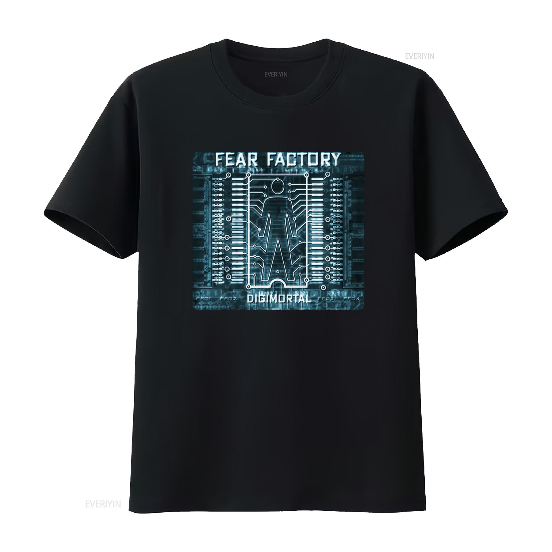 

Vintage Fear Factory Digimortal Industrial Metal Band Concert T Shirt 00s Large L Heavy Nu vintage Washed Versatile fashion 4XL