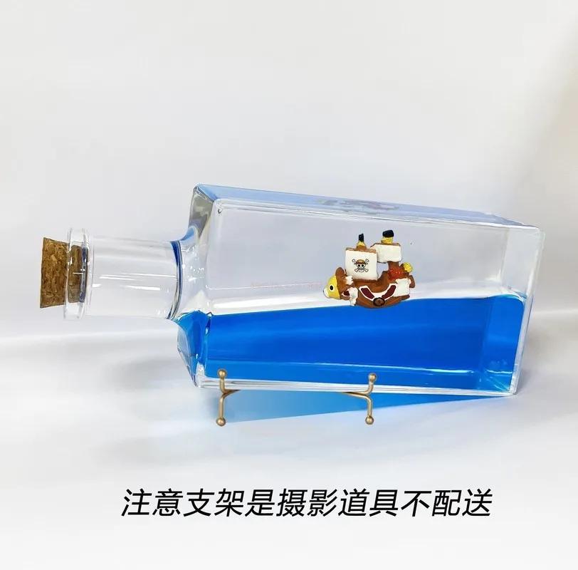 3d Ship Fluid Drift Bottle Thousand Sunny Ship Going Merry Boat Floating Boat Ornament Decompression Toy Home Decor