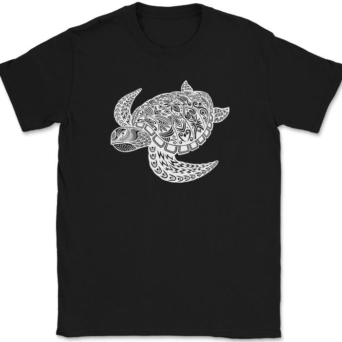 

Футболка Мандала Черепаха Красивый Узор Океан Ракушка Подарок Текстовая Футболка 2XL