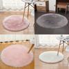 Faux Fur Rug With Machine Washable Circular Design For Bedroom And Living Room Decor