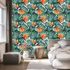 Tropical Leaves and Flowers Wallpaper for Living Room and Bedroom 50x1000