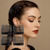 French Slide Hair Comb Black Decorative Bun Hold Clips New French Side Comb  for Girls & Women