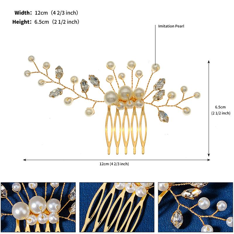 

Trendy Handmade Wedding Hair Comb Leaf Flower Bridal Hairpins Hair Accessories