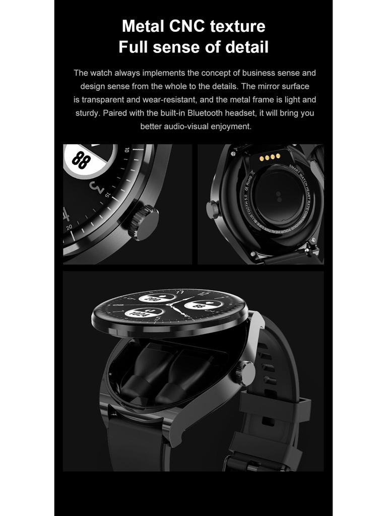 Cross-border S9 Bluetooth Earphones & Smart Bracelet: Heart Rate, Sleep Monitor, Blood Pressure, Weather Updates, Photo, and Search Features.