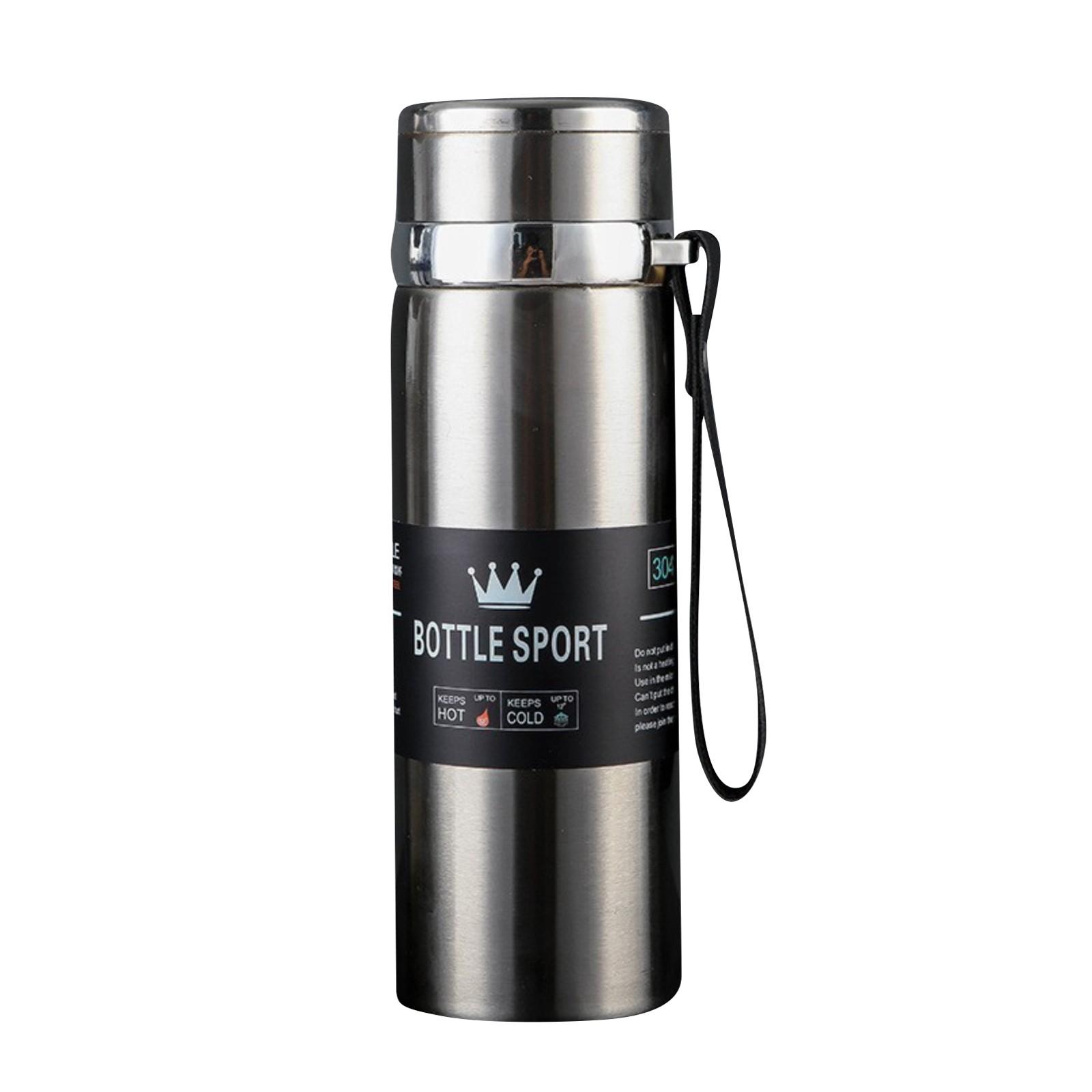 

Термокружка из нержавеющей стали, портативный дорожный чайник с лямкой, большой емкости, для занятий спортом на открытом воздухе One Size