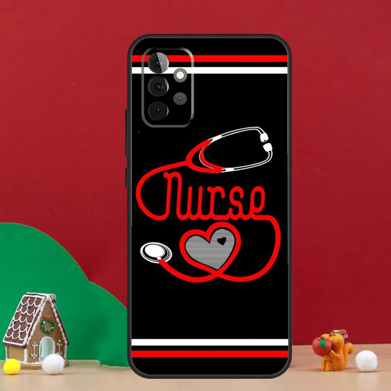 Cute Stethoscope Heart Case For Samsung Galaxy A36 A56 A06 A13 A53 A32 A12 A22 A52 A35 A17 A16 A55 A15 A54 A34 A14