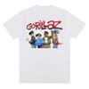 Gorillaz Hip Hop Pop Punk Rock Band Printed Cotton Mens TShirt 90s Casual Fashion Short Sleeve TShirt Unisex Tshirts