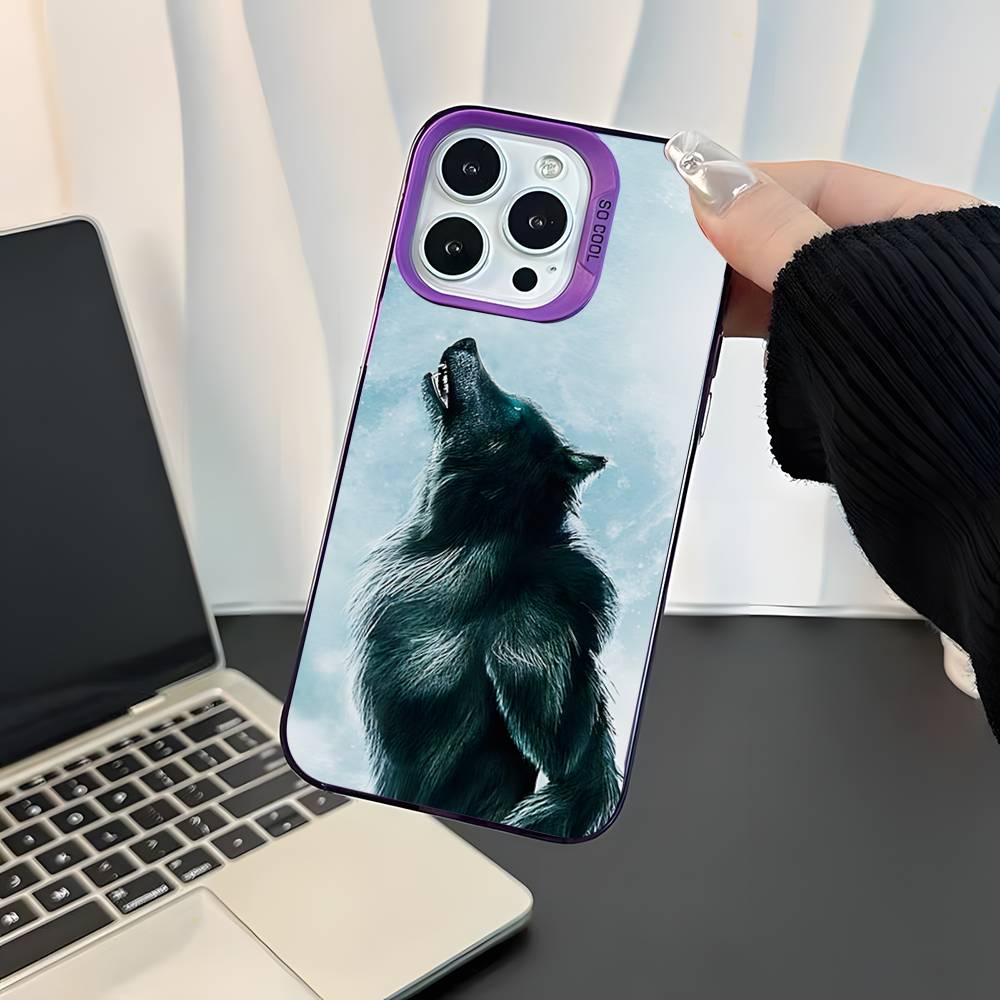 

Alpha Sigma Wolf Cool For iPhone 17,16,15,14,13,12,11,Mini,Pro,E,SE4,XS,MAX Purple Shockproof Candy Matte Cover iPhone16plus