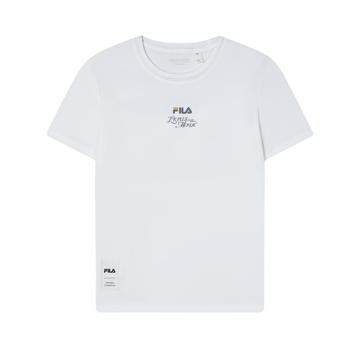 

New FILA HERITAGE T Shirt Women s Sun White F11W428105FWT 175/92A/XL