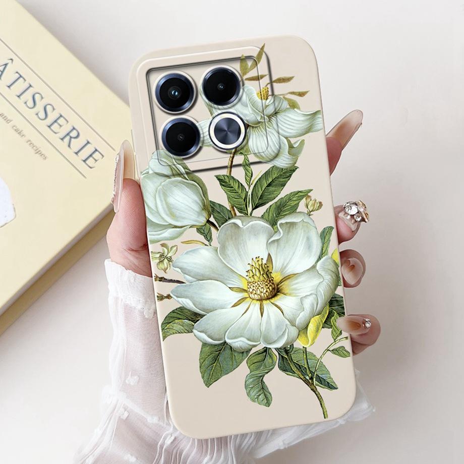 Für Infinix Note 40 5G X6852 Handyhülle Silikon Weiche Rückabdeckung Für Infinix Note40 X6851 Bumper Drachen Katze Blume Schmetterling Tasche