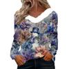 Long Sleeve Shirts For Women Cute Tops Christmas Prints Tees Blouses Casual Plus Size Basic Tops Pullover