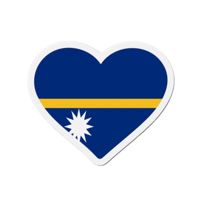 Aimant Coeur Drapeau Nauru - Multicolore - 6 Cm - 50 Pièces - Résine Synthétique - Mixte