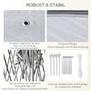 3.3 X 3.3m Pop Up Gazebo, Double Roof Foldable Canopy Tent with Zipped Mesh Sidewalls, Height Adjustable and Carrying Bag