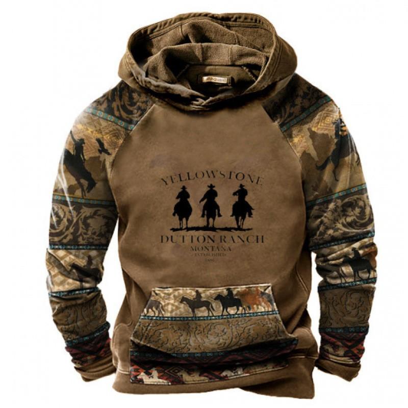 Mens Casual Fleece Hoodie 3D Print Sports Sweatshirt Loose Fit Youth
