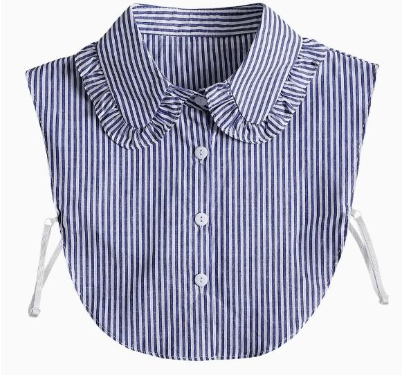 Colletto Finto da Donna Camicia a Quadri Colletti Staccabili Camicia Liscia Colletto da Donna Top Bianco per Ragazze Colletto Dickey