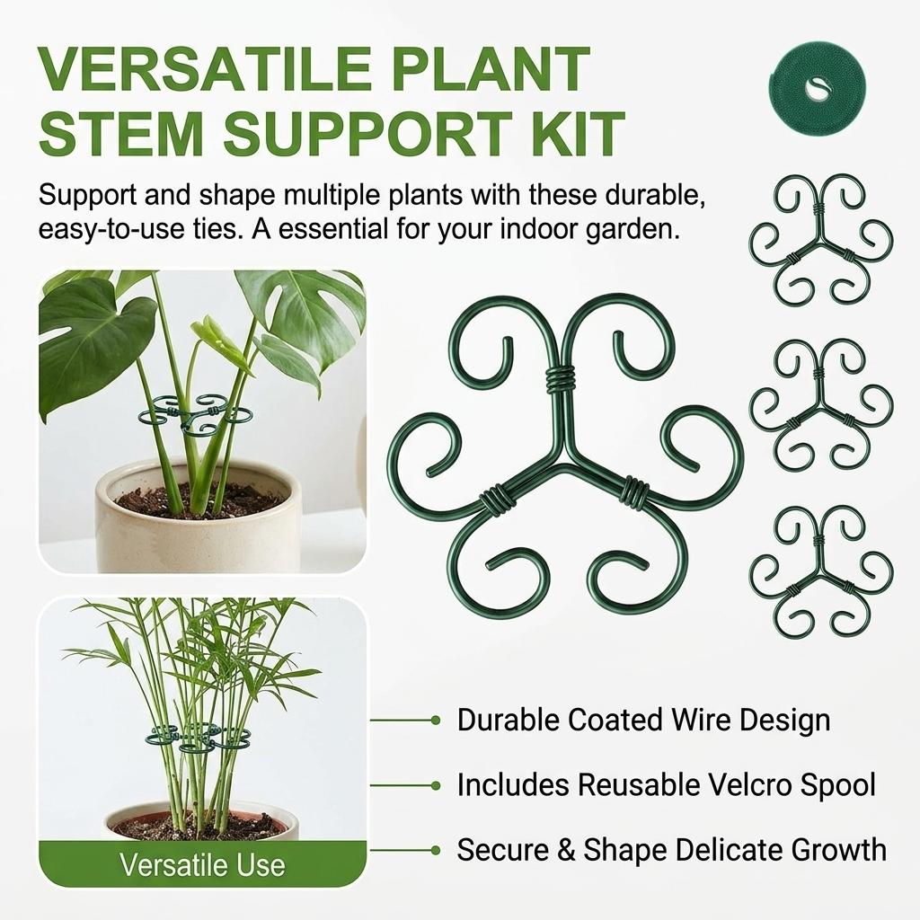 4Pcs Metal Plant Climbing Support Sturdy Triangle Structure Rust-proof Coating for Monstera and Trailing Plants