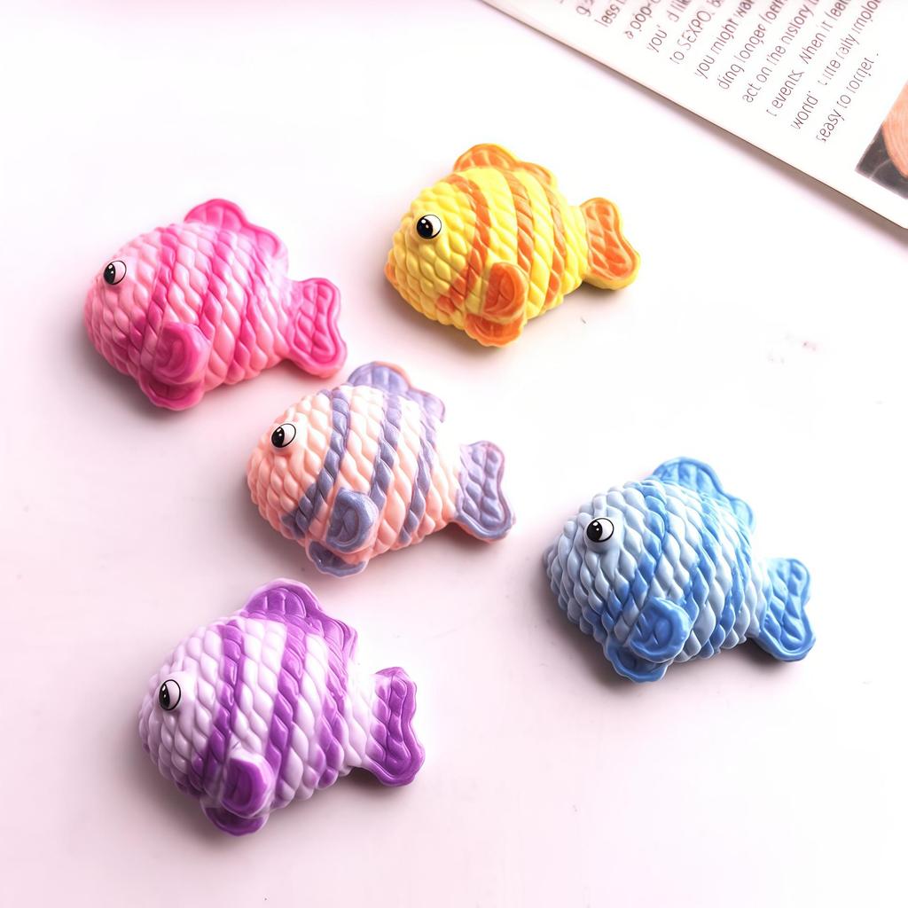 Cute Resin Ocean Fish Cartoon Pendant & Brooch Keychain Accessory