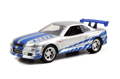 Jada Toys Hızlı ve Öfkeli Pres Döküm Araba Nissan Skyline R34 YAPIM TOPLAMA 155 Brian'ın GT-R N'