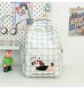 Schoolbag New Large Capacity Plaid Cute Backpack Youth Fashion Student School Bag Going Out Lightweight Cartoon Casual Backpack