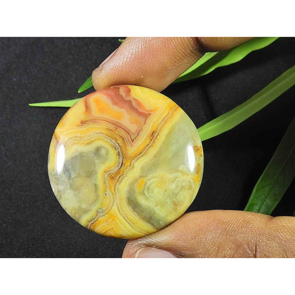 32X32X05MM Australian Crazy Lace Agate Round Cabochon Gemstone 51Cts. Sk-3890