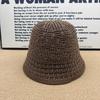 Three-dimensional Jacquard Knitted Bucket Hat Women's Breathable Hollow Bucket Hat Summer Versatile Face Small Sun Hat Tide
