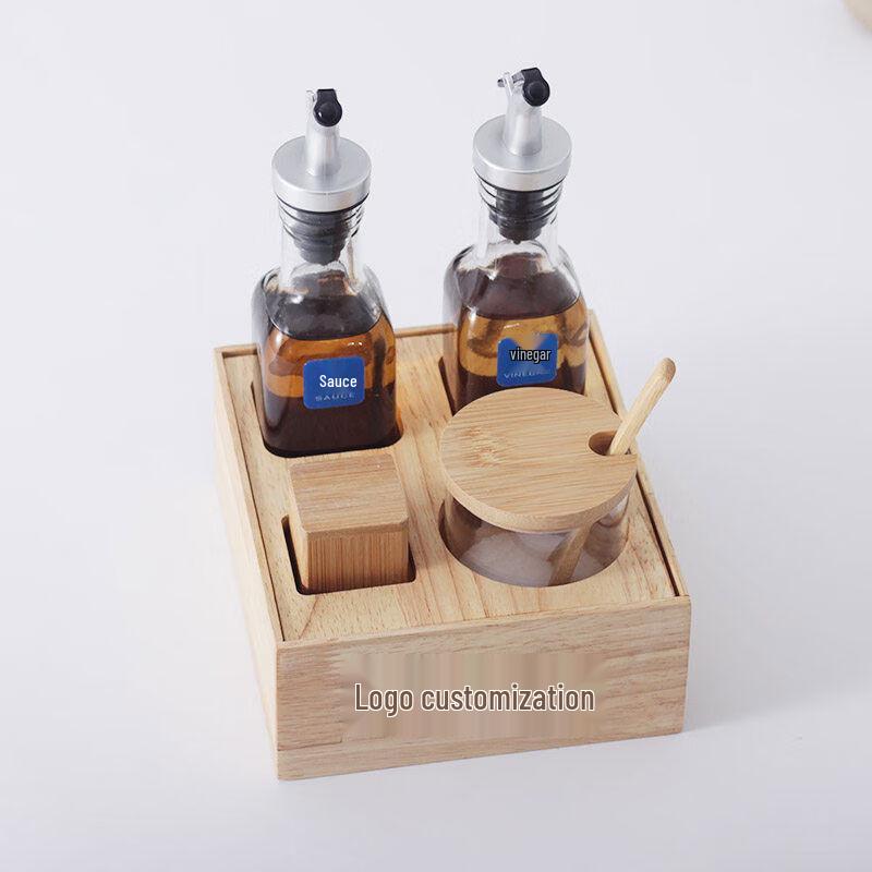 Bamboo & Wood Tabletop Seasoning Organizer
