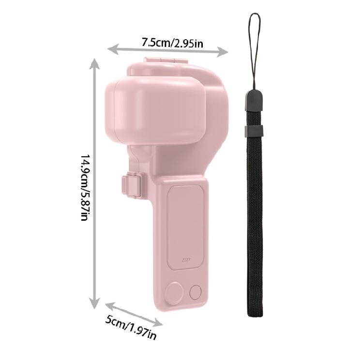 Full-Coverage Camera Shell for Pocket 4P, Lens and Screen Protections Case Cover with Wrist Strap Carry