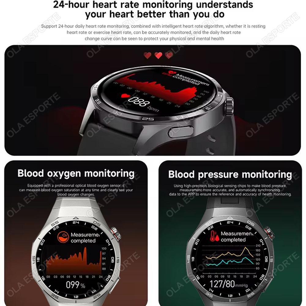 LS  New Smart Watch Men HD  Screen GPS Motion Tracking Heart Rate Blood Pressure Bluetooth Calls SmartWatch Waterproof