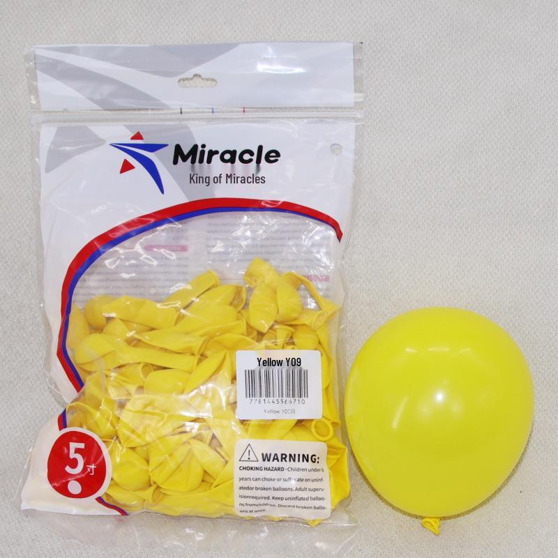 Miracle Star 5-inch Latex Balloons, 100 pcs - Ideal for Children's Birthday Party, Wedding Celebration, Room Decoration.