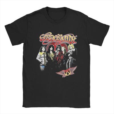 Rocková kapela Aerosmith Oblečení Pánská Dámská Bavlněná Volnočasová Trička Krátký Rukáv Topy Dárky k Narozeninám