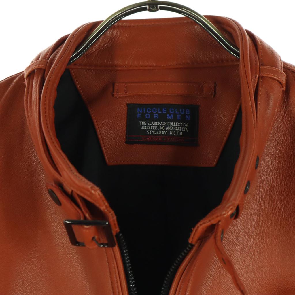 NICOLE CLUB FOR MEN Long sleeve leather Single riders jacket Men's Used