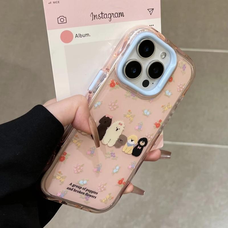 Für Macaron Handyhülle Dopamin für Apple 17promax Wellenförmig 16/15 Rundumschutz Bunt Zweifarbig AIR