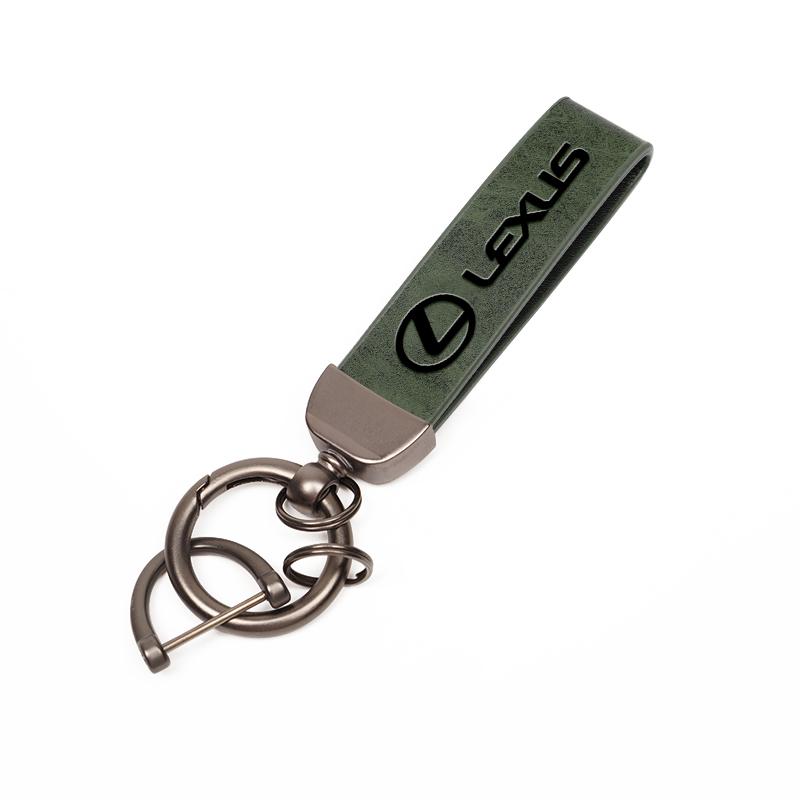 lexus Car Vintage Leather Keychain Zinc Alloy Keyring For RX330 IS250 Ct200h ES300h RX350 IS300h UX Key Holder Pendant Ornaments