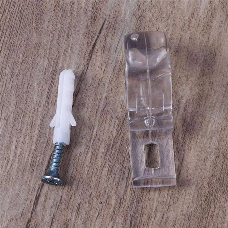 A25F-80Pcs Curtain Clear P Clips Hook,Roller Blind Clips Child Safety Chain Cord P Clip Hooks
