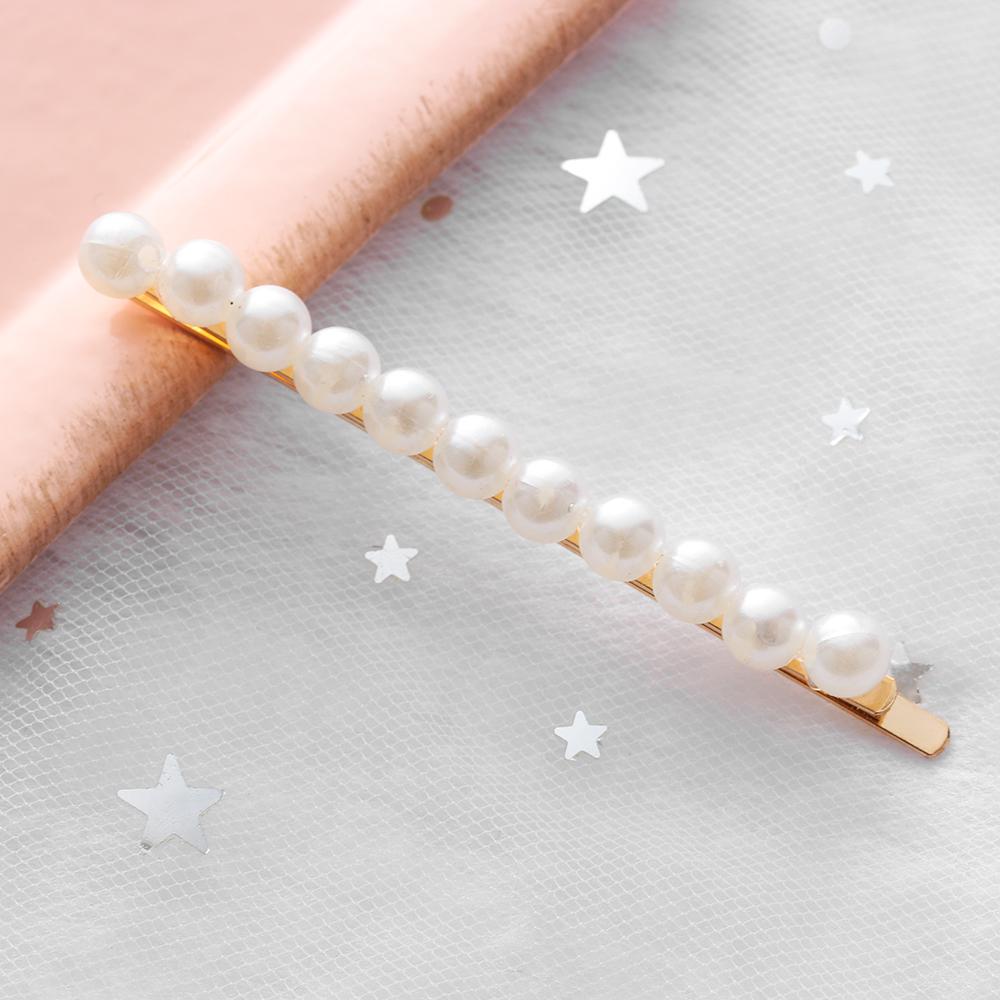 1PC Popular Hairpins For Girls Fashion Imitiation Pearl Hair Clip Snap Barrettes Women Handmade Pearl Flowers Hair Accessories