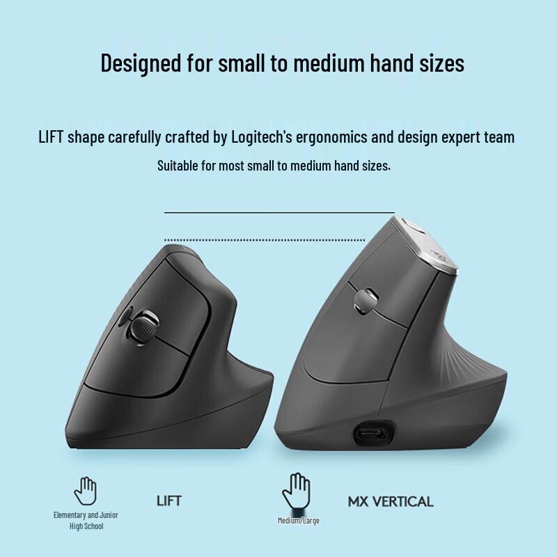 Logitech Lift Ergonomic Vertical Mouse for Small Hands