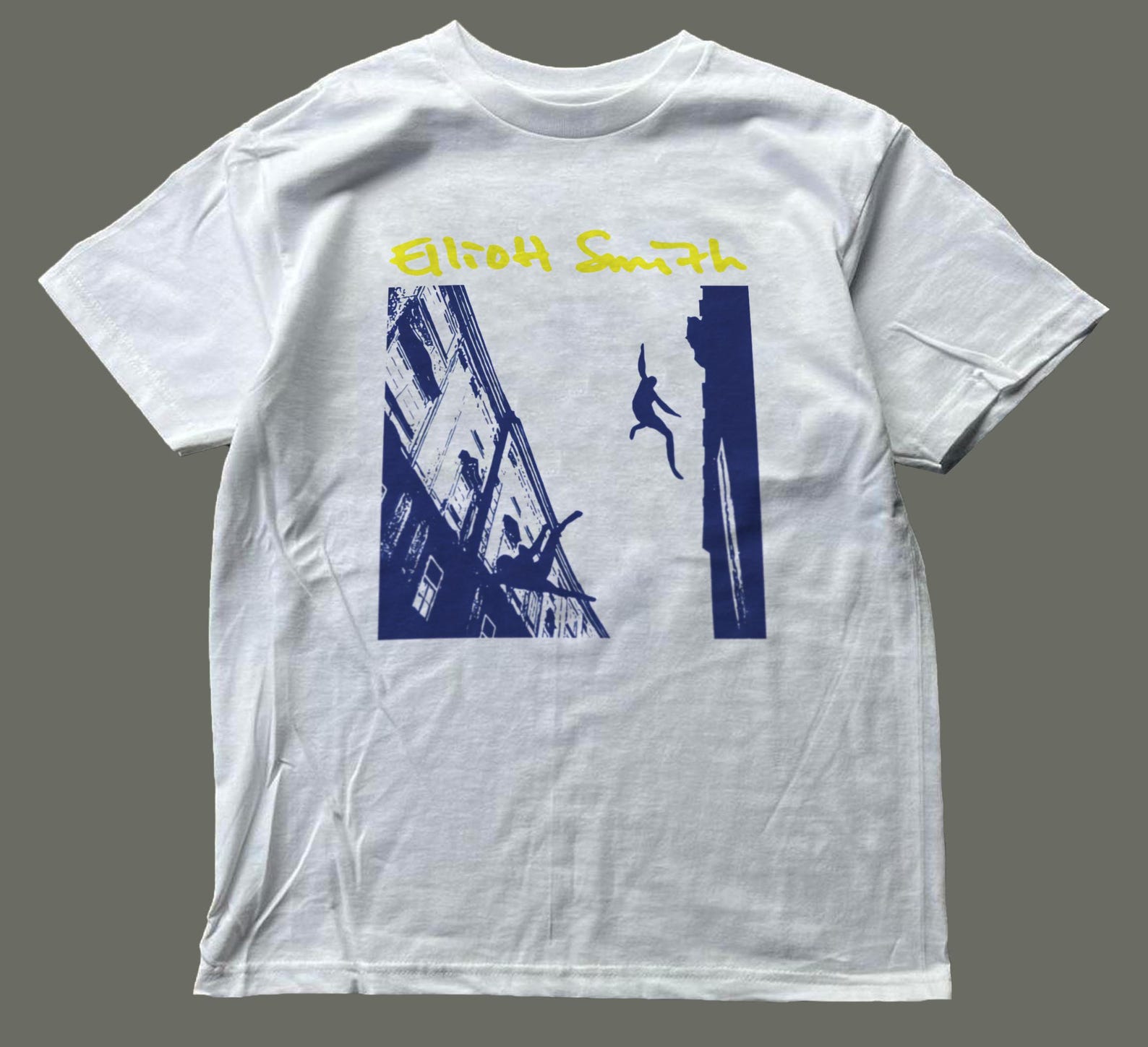 Elliott Smith White Tee,unisex,graphic tee 2XL