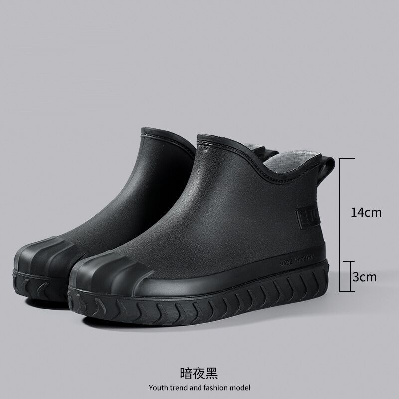 Regenschuhe Damenmode Kurzschaft Erwachsene Wasserdichte Regenstiefel Warm und Rutschfest Martin Schnee Wasserdichte Spezialschuhe