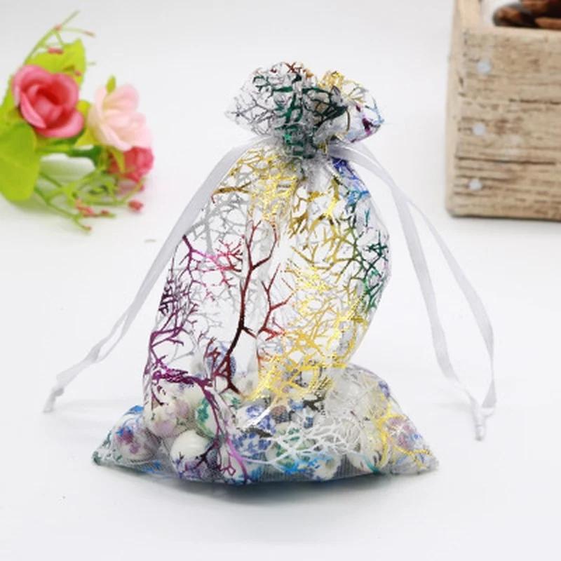 20pcs/lot Drawstring Organza Bags Wedding Christmas Decoration Gift Bag Jewelry Packaging & Pouches