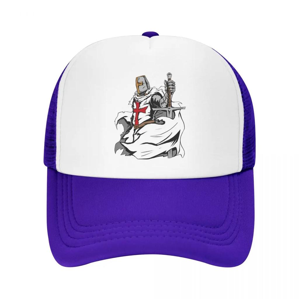 Personalized Knight Templar Sword Crusader Baseball Cap Women Unisex Breathable Trucker Hat Sports Snapback Caps