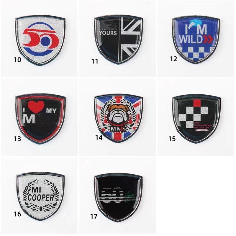 

Автомобильные наклейки, аксессуары, значок из сплава, щит, стильная накладка, универсальный чехол для CooperS One F54 F55 F56 F60 R55 R56 R60 Style17（1pc）