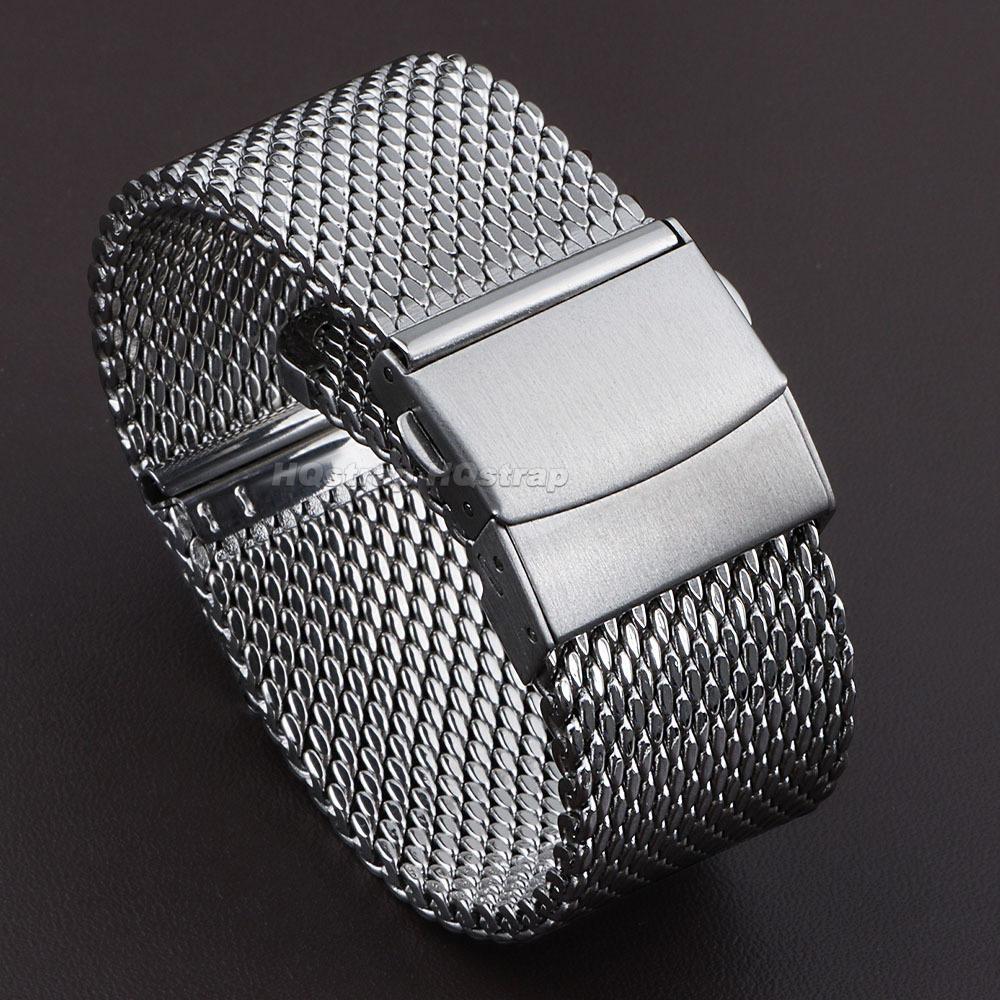 1.0mm Mesh Metal Milanese Watchband 18mm 20mm 22mm Stainless Steel Watch Band 3mm Thickness Strap for DW for Seiko Wristband