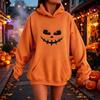 Women's Halloween Printed Hoodie, Casual Fashion Long Sleeve Pullover for Fall Holiday Party