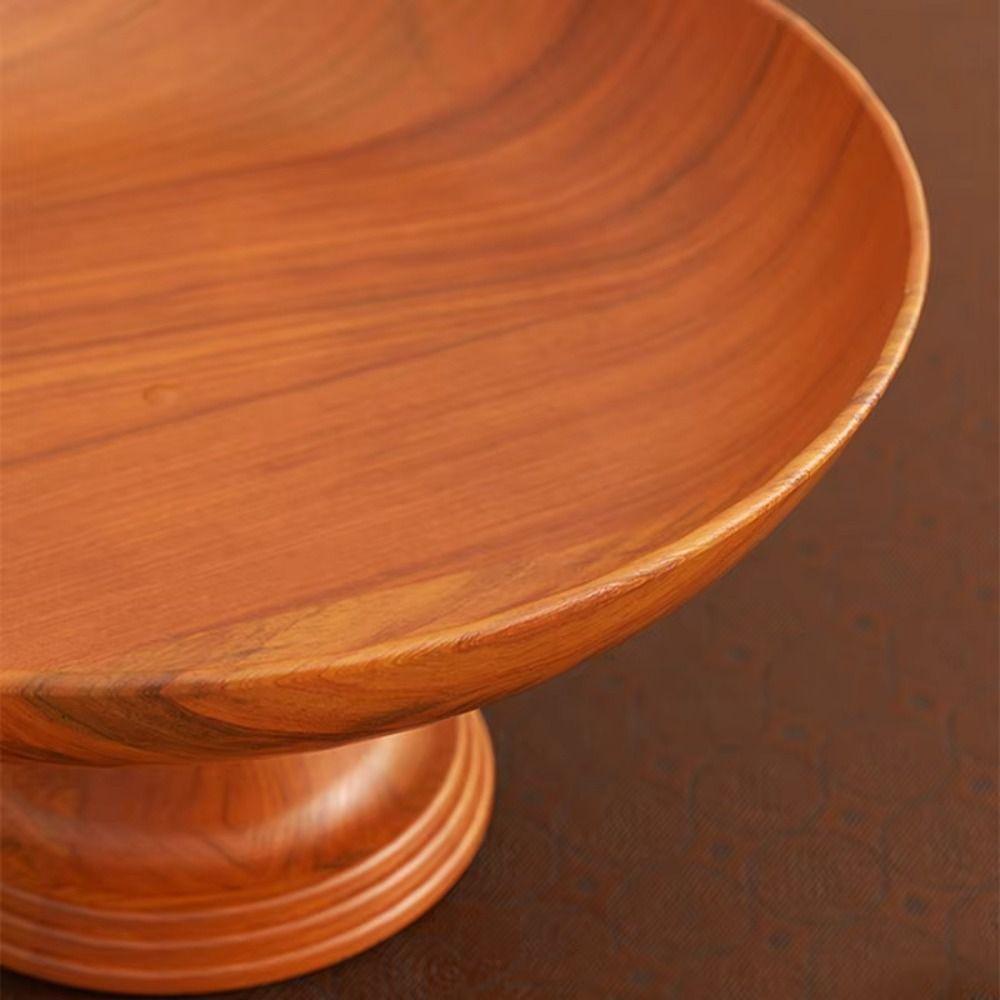 High-foot Fruit Plate Plastic Dried Fruit Plate Retro Candy Snack Tray Household Desktop Storage